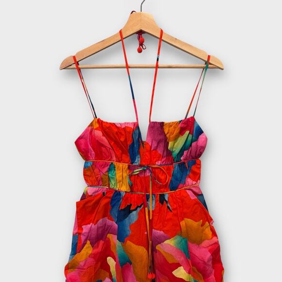 FARM Rio Ombre Chita Red Romper Size XS - Picture 7 of 15